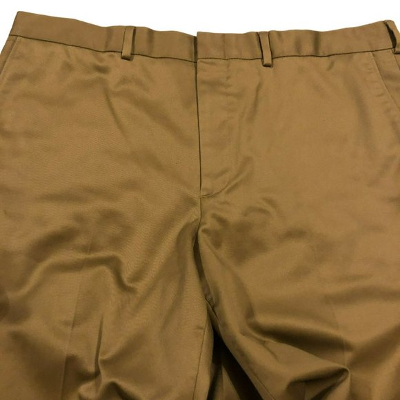 Men's Lands End Traditional Fit Dress Pants Sz 38 Khaki - Picture 2 of 5